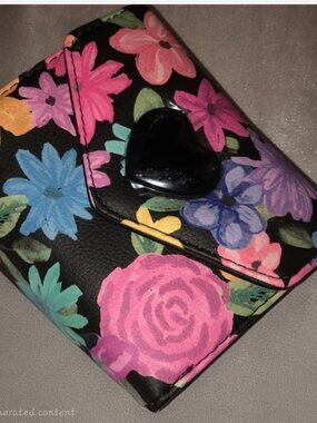 Betsey Johnson Luv Betsey Lbcash Wallet Black Floral
